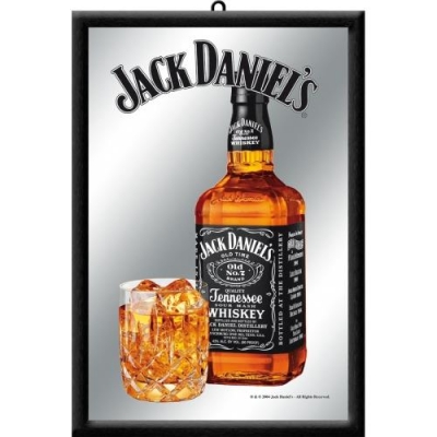 Jack Daniels Retro Reklama Lustro Tablica, Oryginał 32x22cm Butelka